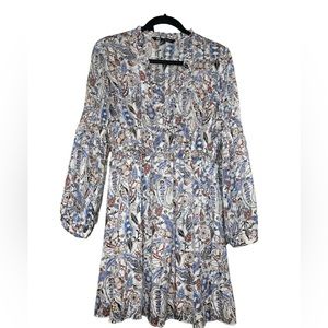 Zara Paisley Printed MIDI Dress